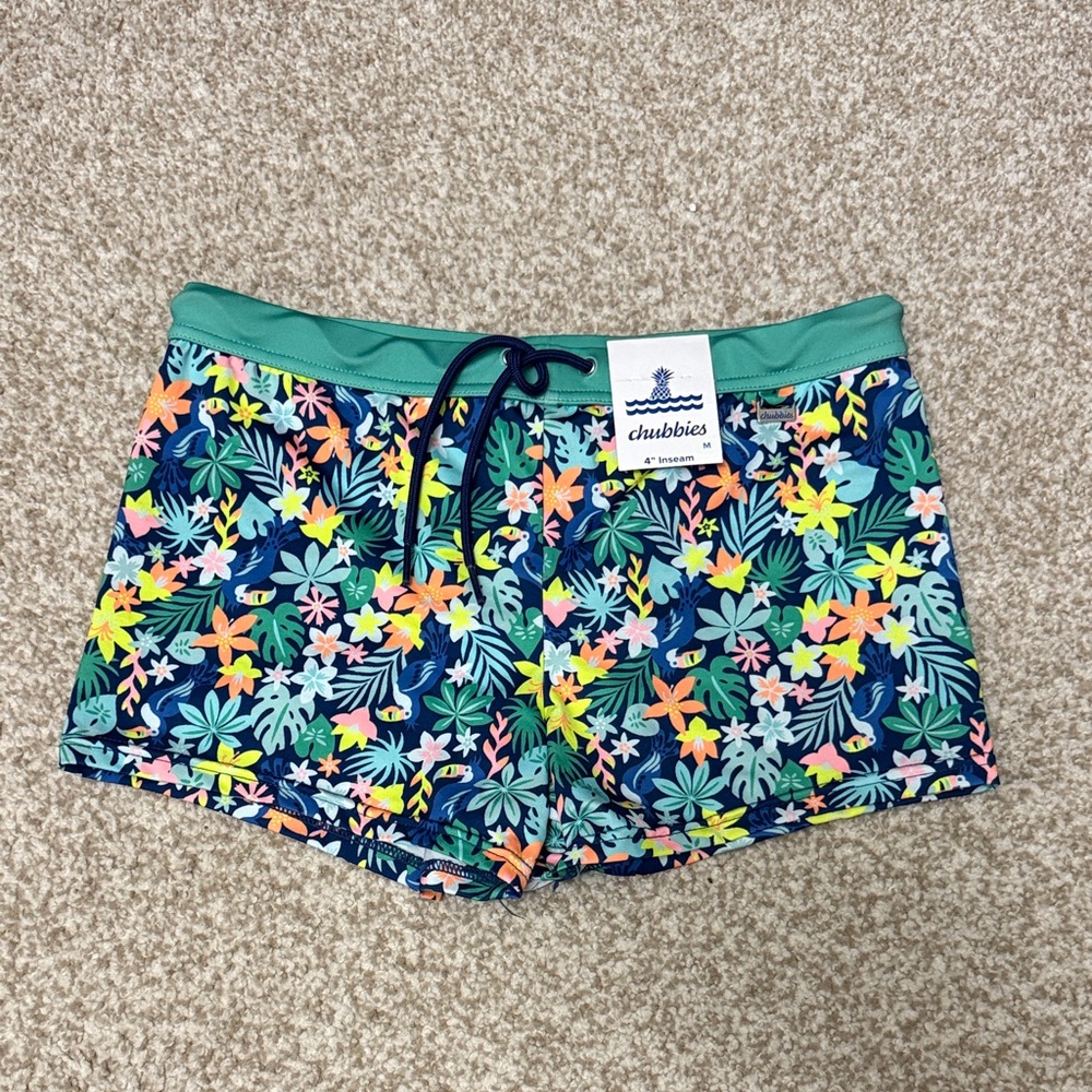 Chubbies Euro Trunks The Toucans Tropical Floral Swim Trunks